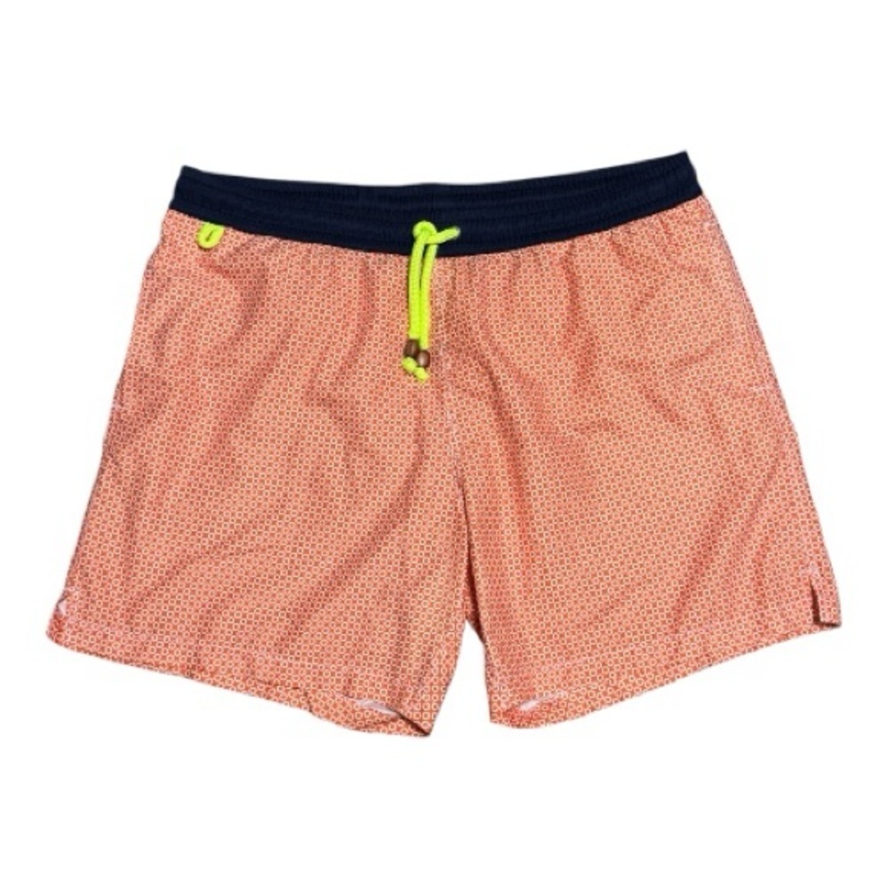 131 GILI'S Men's Komodo Swim Shorts, Orange/ Navy, XXL - Picture 3 of 7